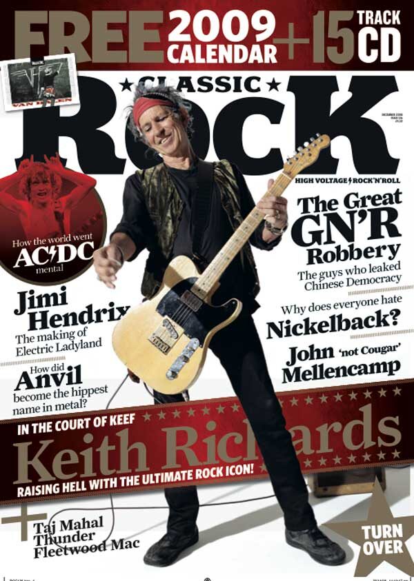 Обложка журнала и статья о Ките Ричардсе в Classic Rock номер 126 в декабре 2008 года. 