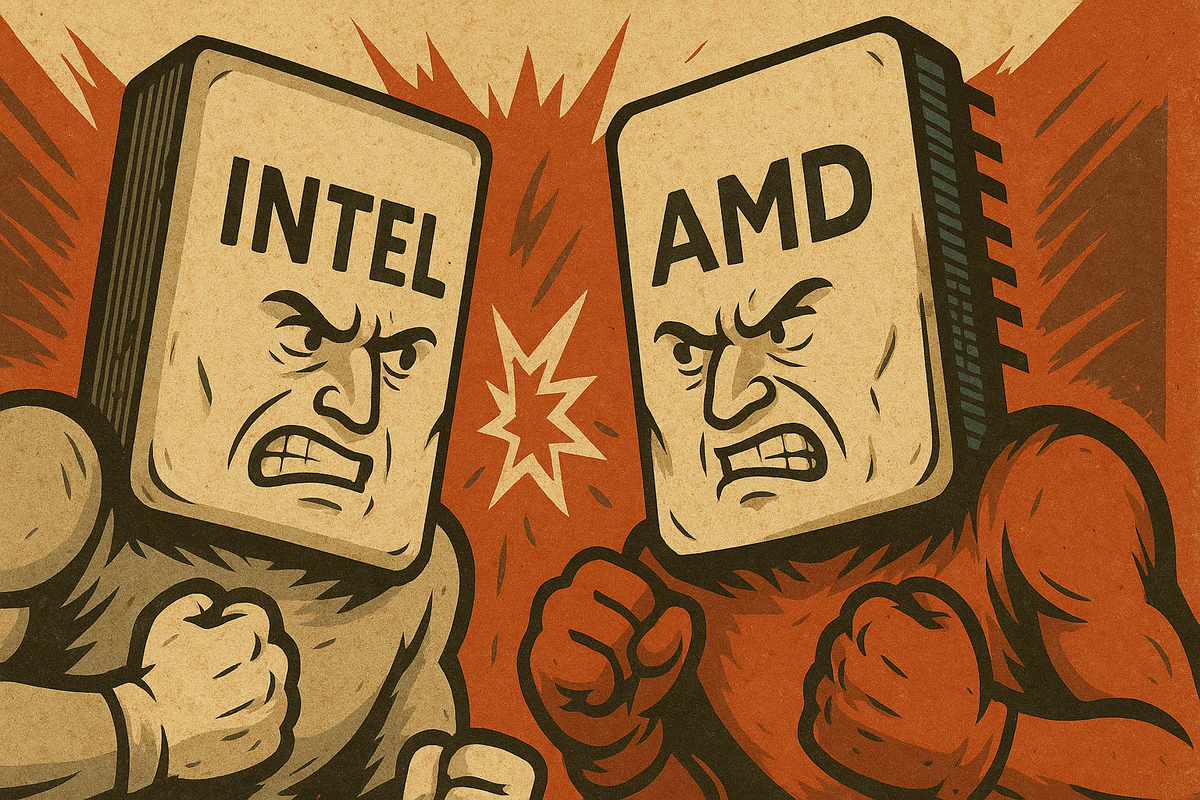 Битве этих двух гигантов уже не один год - что поделаешь, господства на рынке хотят обе компании. Но достичь его не удалось (на данный момент) ни одной из них. Изображение сгенерировано нейросетью.