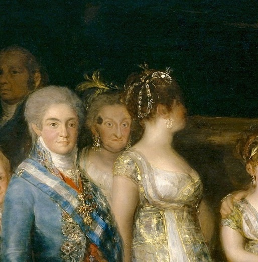 Франсиско Гойя. Портрет семьи Карла IV. Фрагмент. 1800. Музей Прадо, Мадрид.