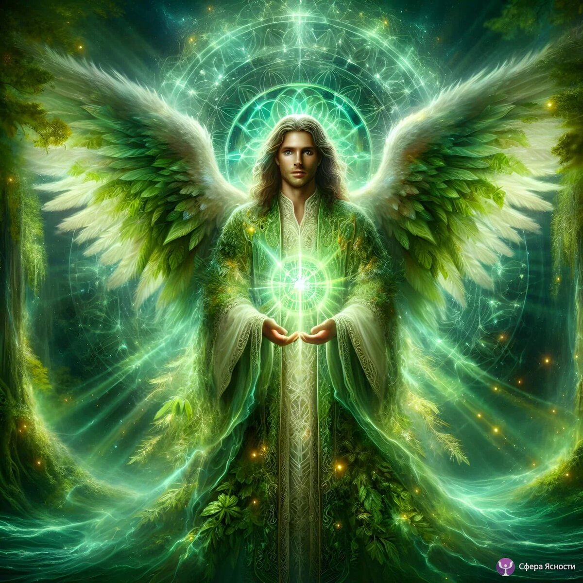 Архангел Рафаил. ИИ Генерация Савмея. Источник https://sferayasnosti.site/gallery