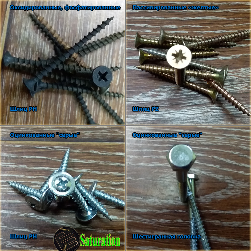Виды саморезов