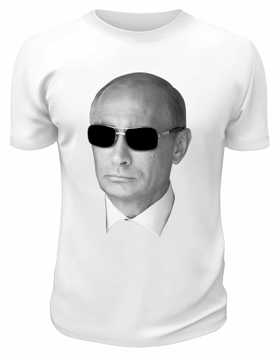 Вот, футболки-майки с нужными образами национального лидера так-то давно уже печатаются. Дело за малым - добавить правильную, бьющую точно в цель надпись "ПУТИН ПРОТИВ"! 