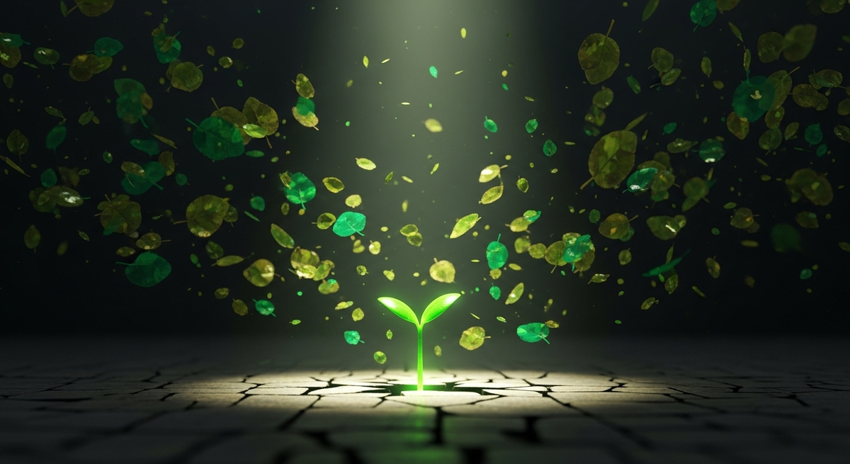 Росток надежды, цифровое искусство