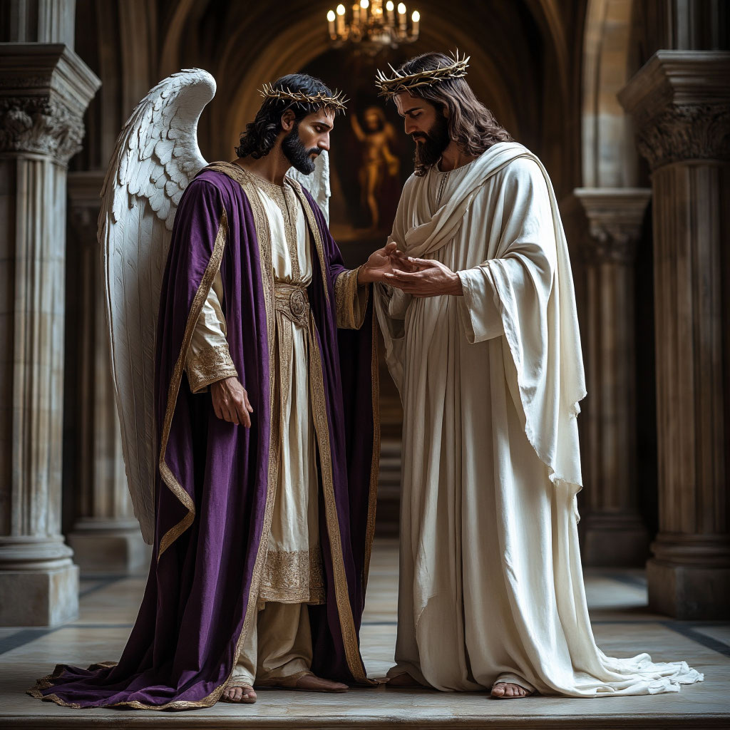 Михаил у престола своего Отца,  Отца Светлого Бога....