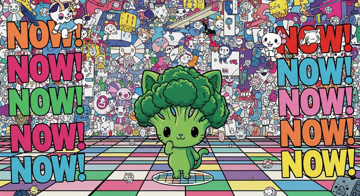 Поп-арта «Кот-брокколи»