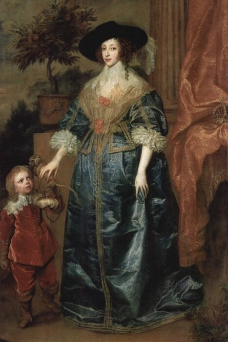 Королева Генриетта Мария с карликом Джеффри Хадсоном