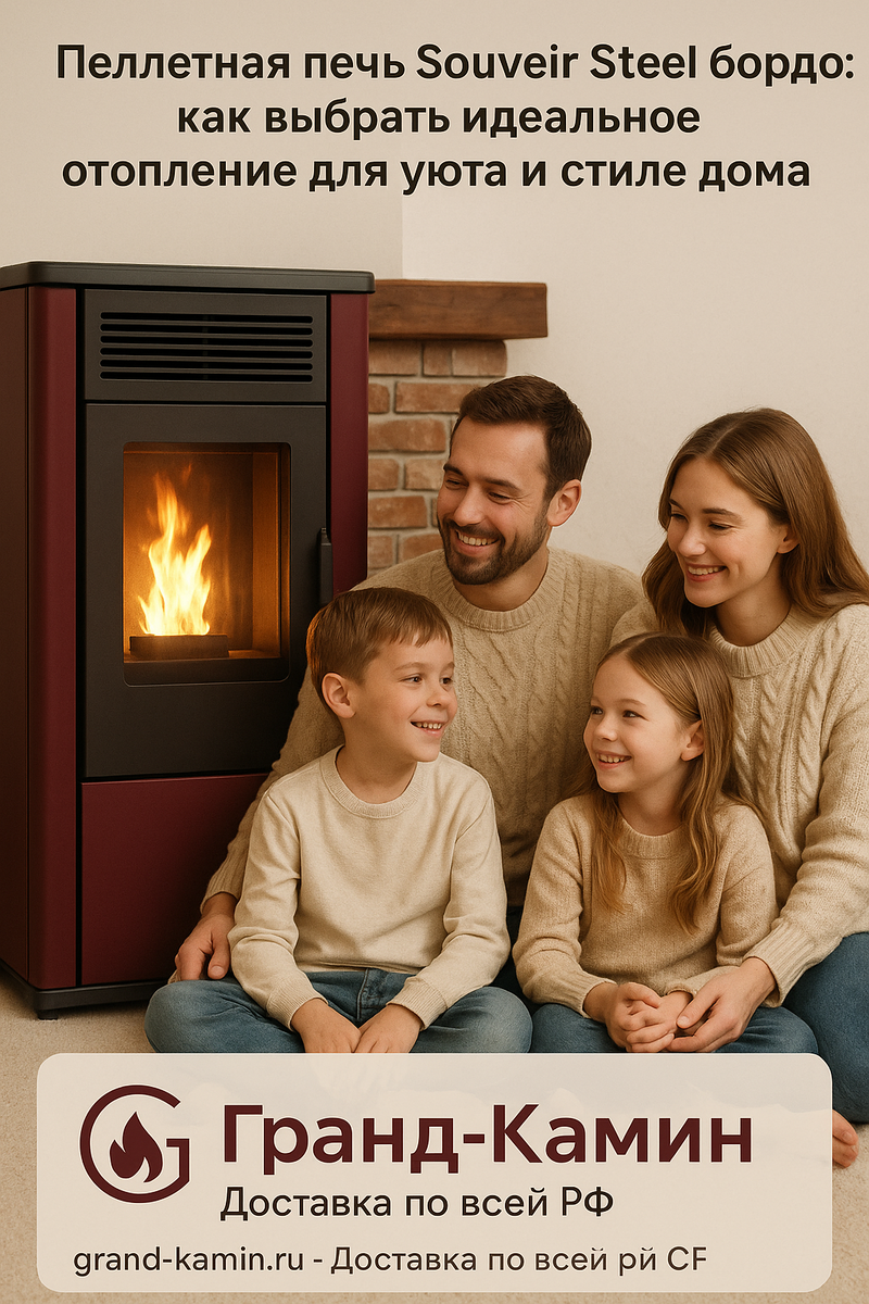    Пеллетная печь Souvenir Steel бордо: как выбрать идеальное отопление для уюта и стиля вашего дома Kamin