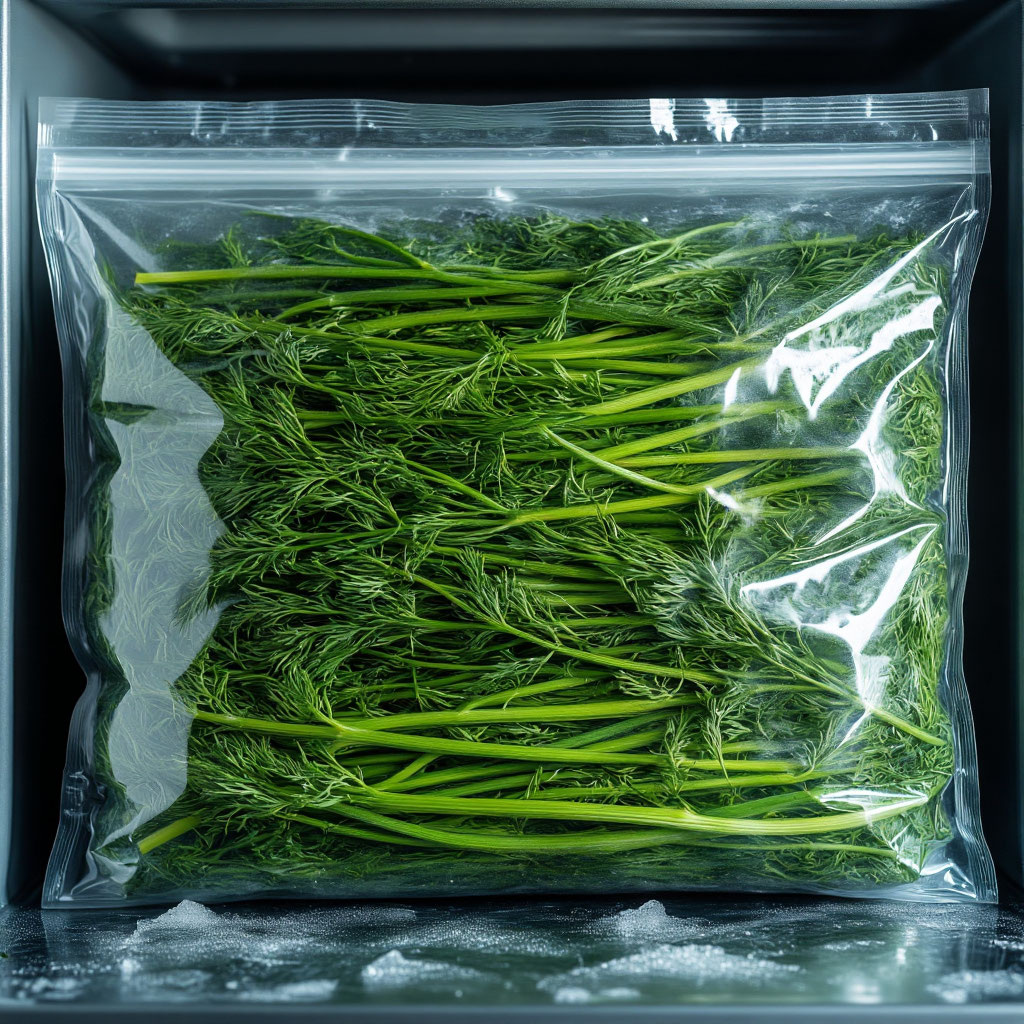 Заморозка зелени...