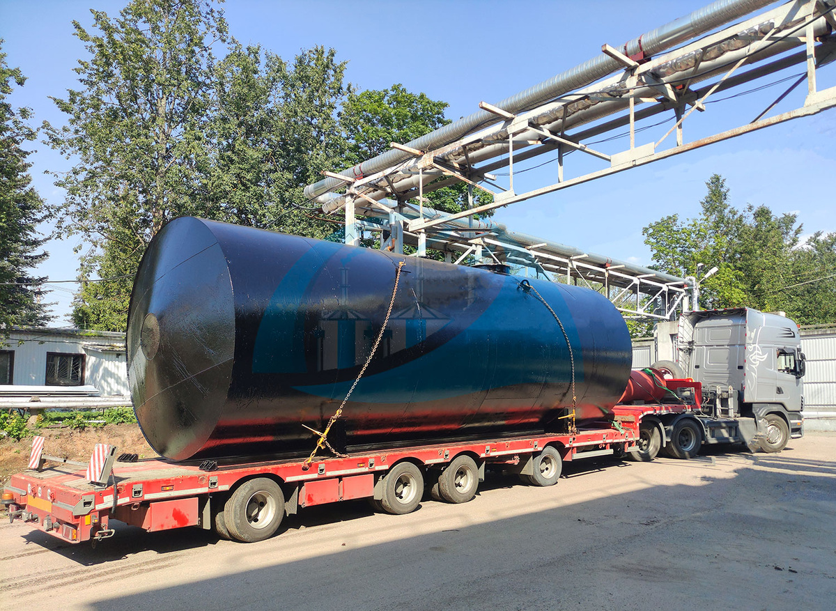 огрузка резервуара маслосборника 75 м3-завод ЗСО-КВАЗАР