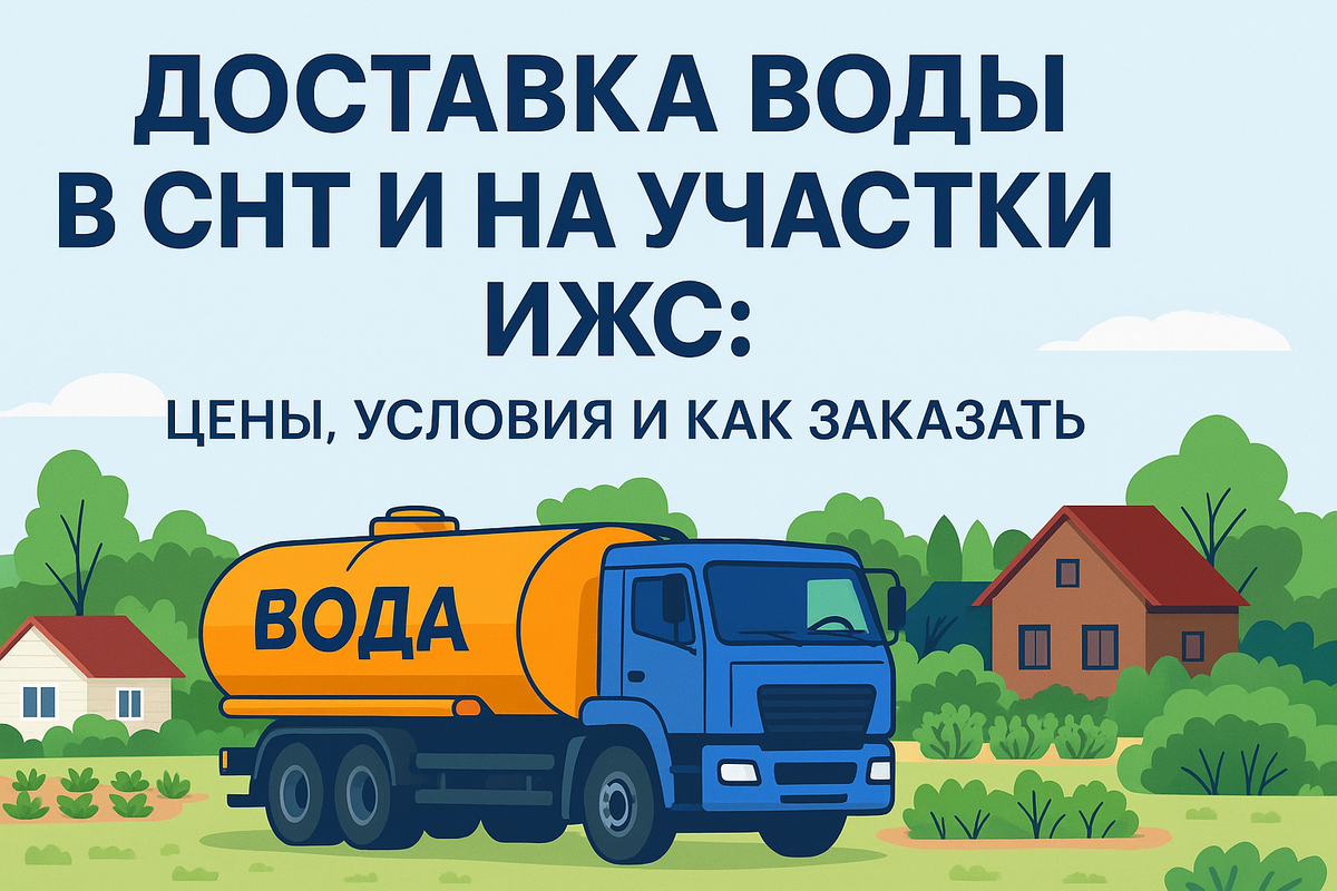 Доставка воды в СНТ и на участки ИЖС