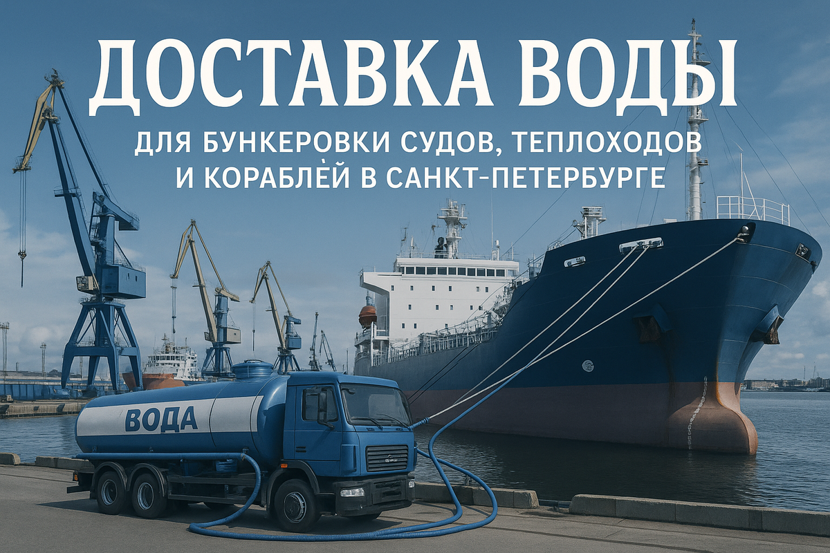 Доставка воды для бункеровки судов, теплоходов и кораблей в Санкт-Петербурге