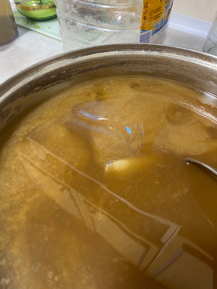 Вид сусла после охлаждения 