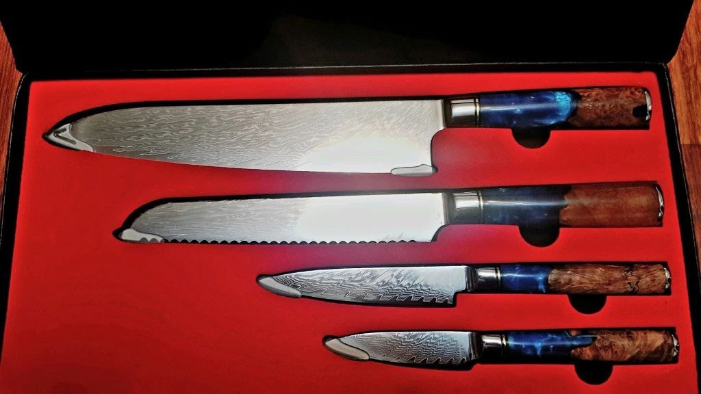 Набор Кухонных Ножей Two Town Сталь VG10 Ламинат дамаск 67 слоев