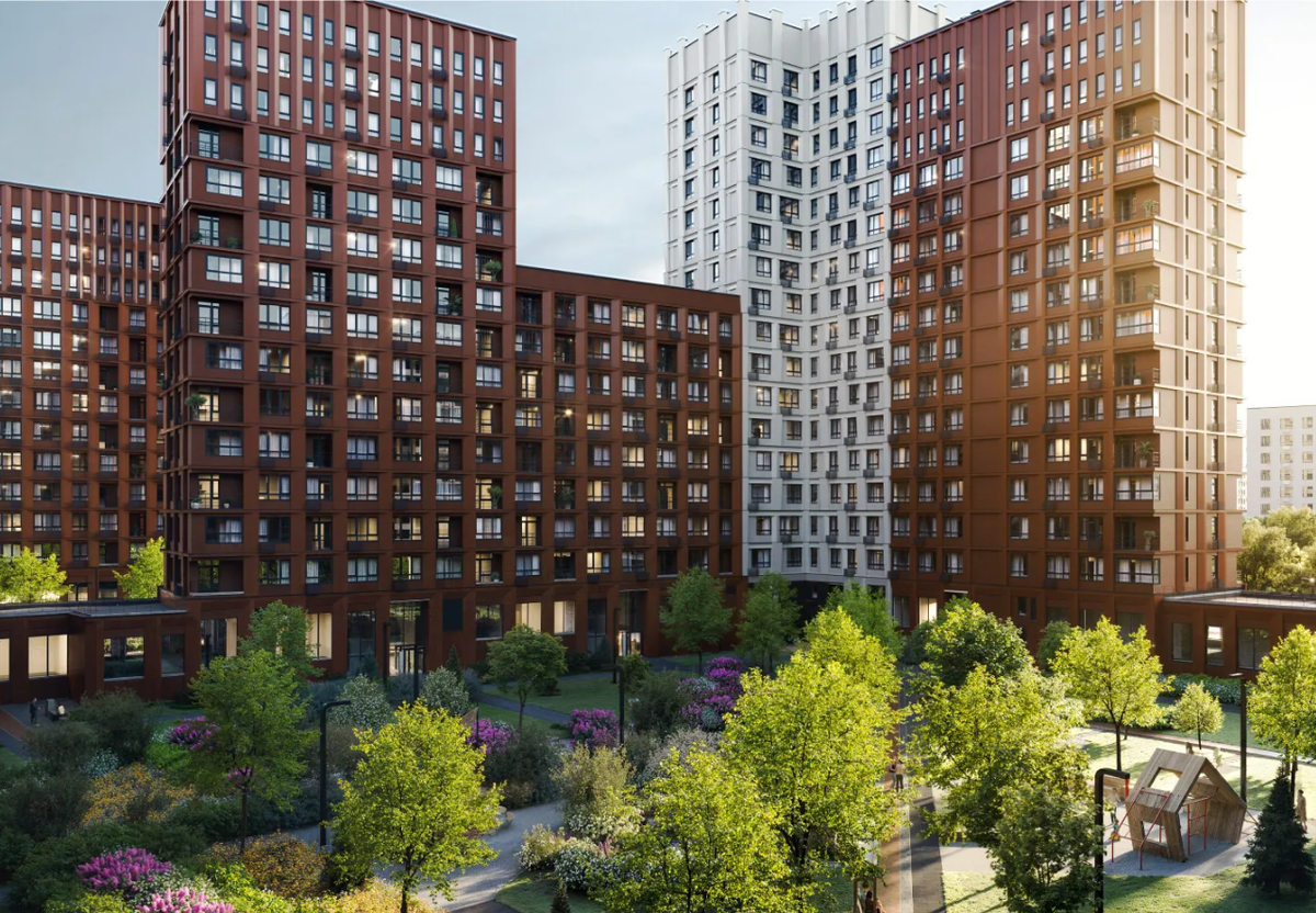 На рендерах застройщика хорошо видны узкие окна на верхних этажах.