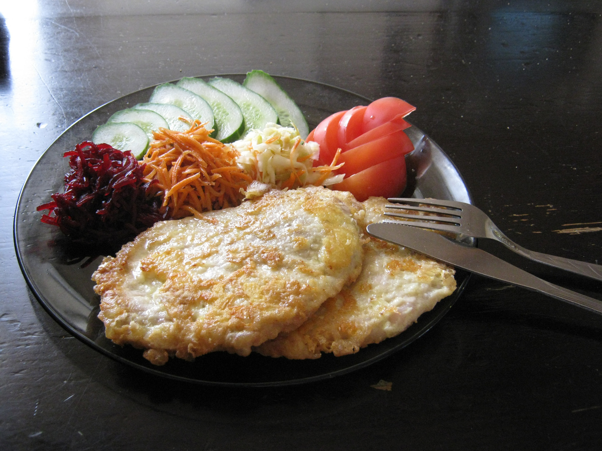 Драники с овощами