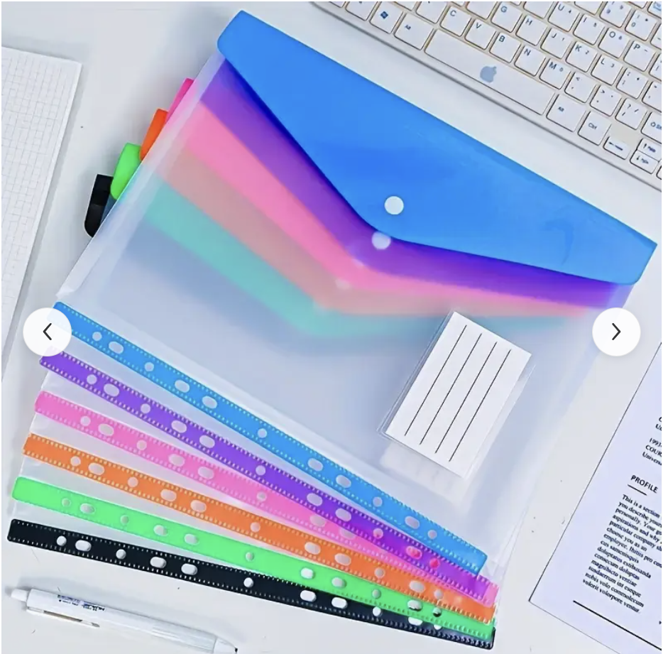 8pcs A4 Color Index File Folders - Tear-Resistant PP with Nano Anti-Stain Coating & Clear View Window, Loose Leaf Document Organizer for Students, Office, Business Travel, Legal Professionals, Teachers, HR, Designers, Professional Organizers | Transparent Visibility | Durable File Bags