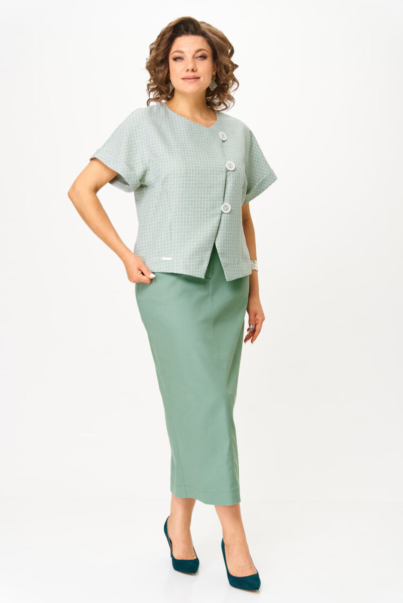 Жакет, юбка Michel chic 1422 Размер: 48, 50, 52, 54, 56, 58, 60, 62, 64  Материал: текстиль Состав: жакет — 100% полиэстер, юбка - 65% хлопок, 32% полиэстер, 3% спандекс Рост: 164