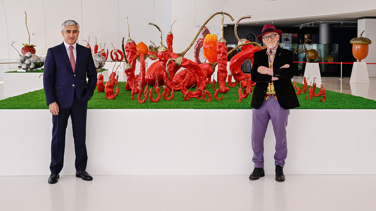 Директор Центра Гейдара Алиева Анар Алакбаров и Джузеппе Карта