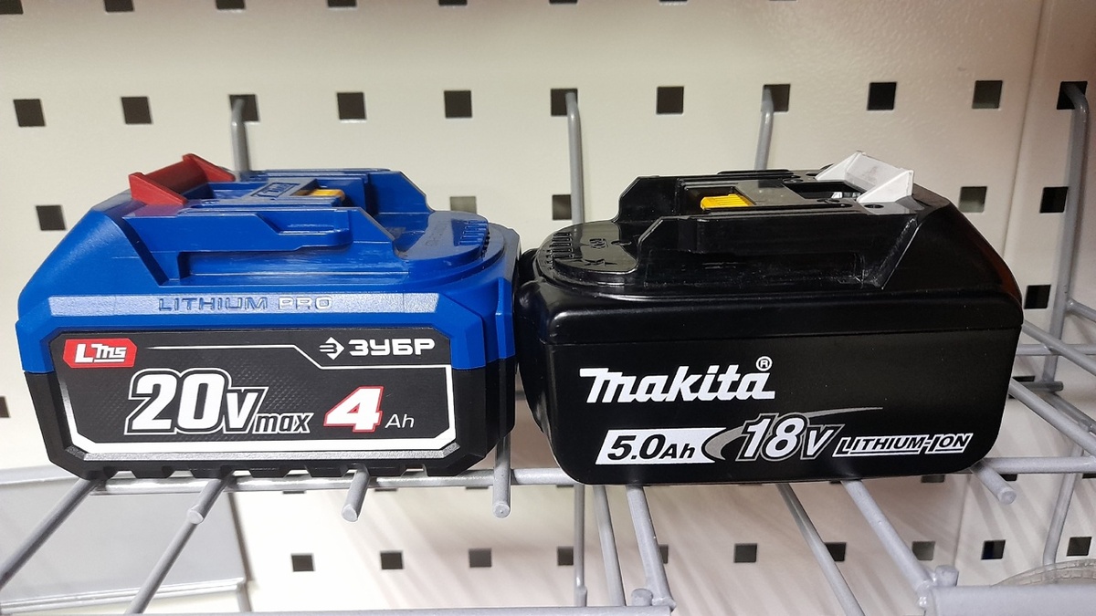 Аккумулятор Зубр и Makita