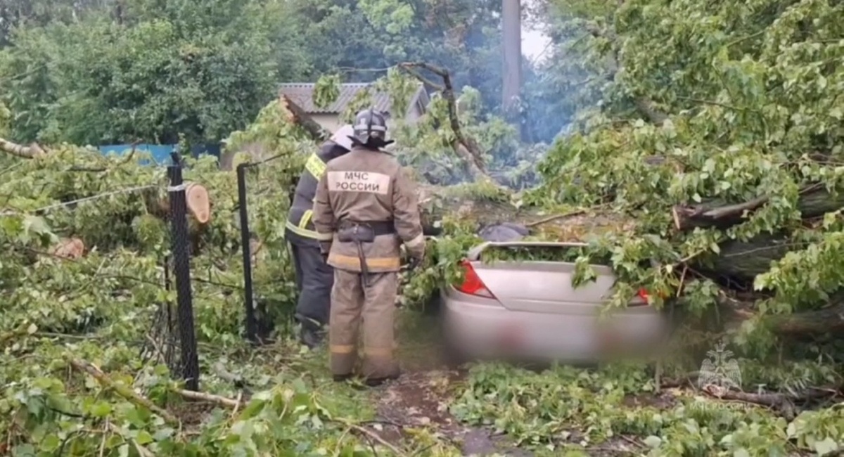    Пожарные помогают устранять последствия стихии во Льговском районе Курской области