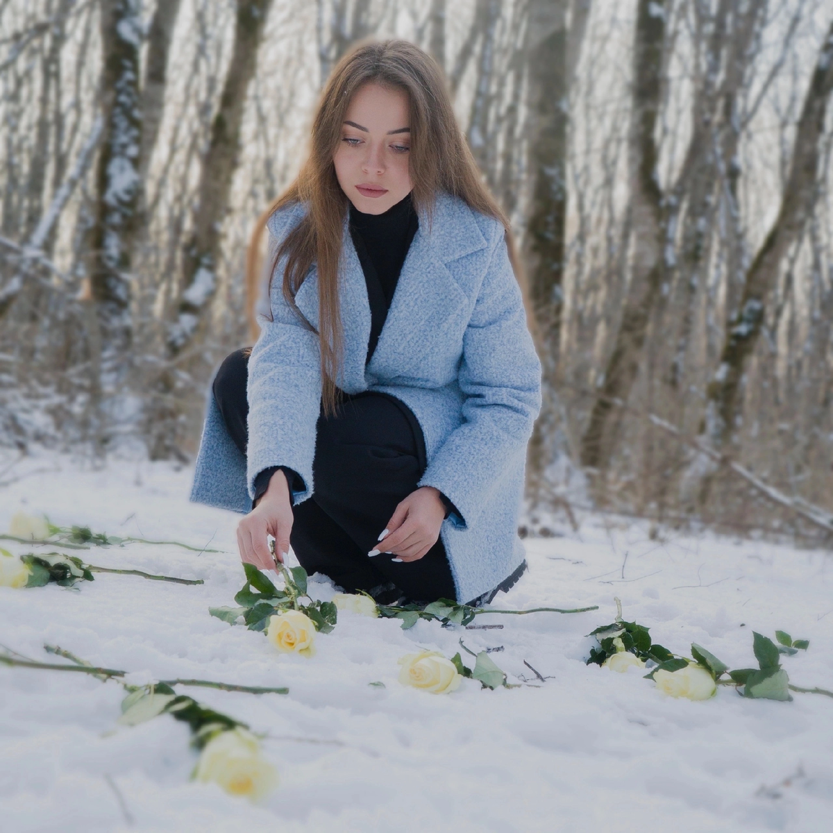 Первый опыт со снегом и розами