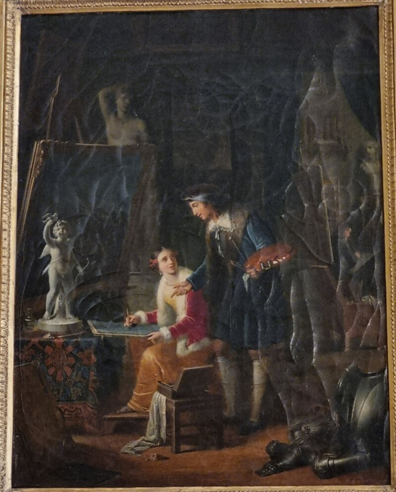 Урок рисования, картина Альфонса Роэна