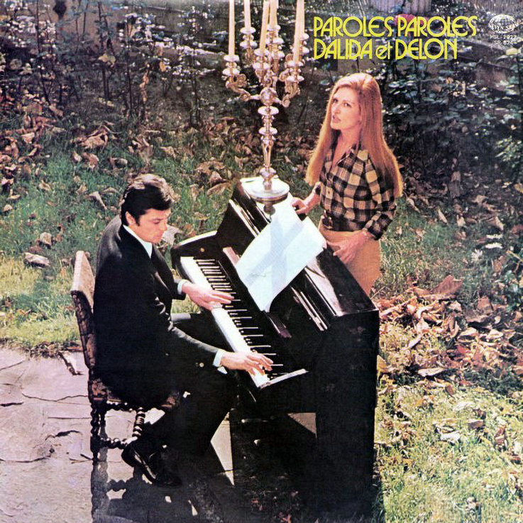 Ален Делон и Далида / Обложка японского LP-издания сборника песен "Paroles... Paroles..." (1973)