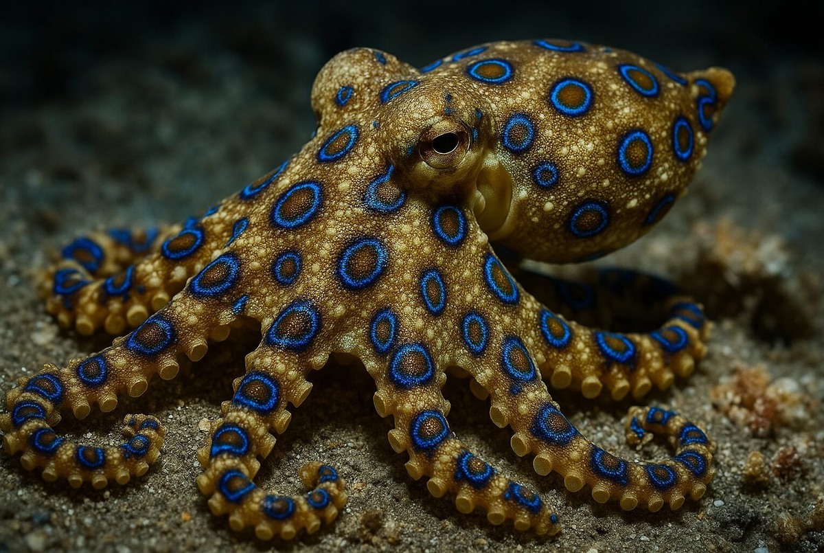    Синекольчатый осьминог — одно из самых ядовитых морских существ на Земле