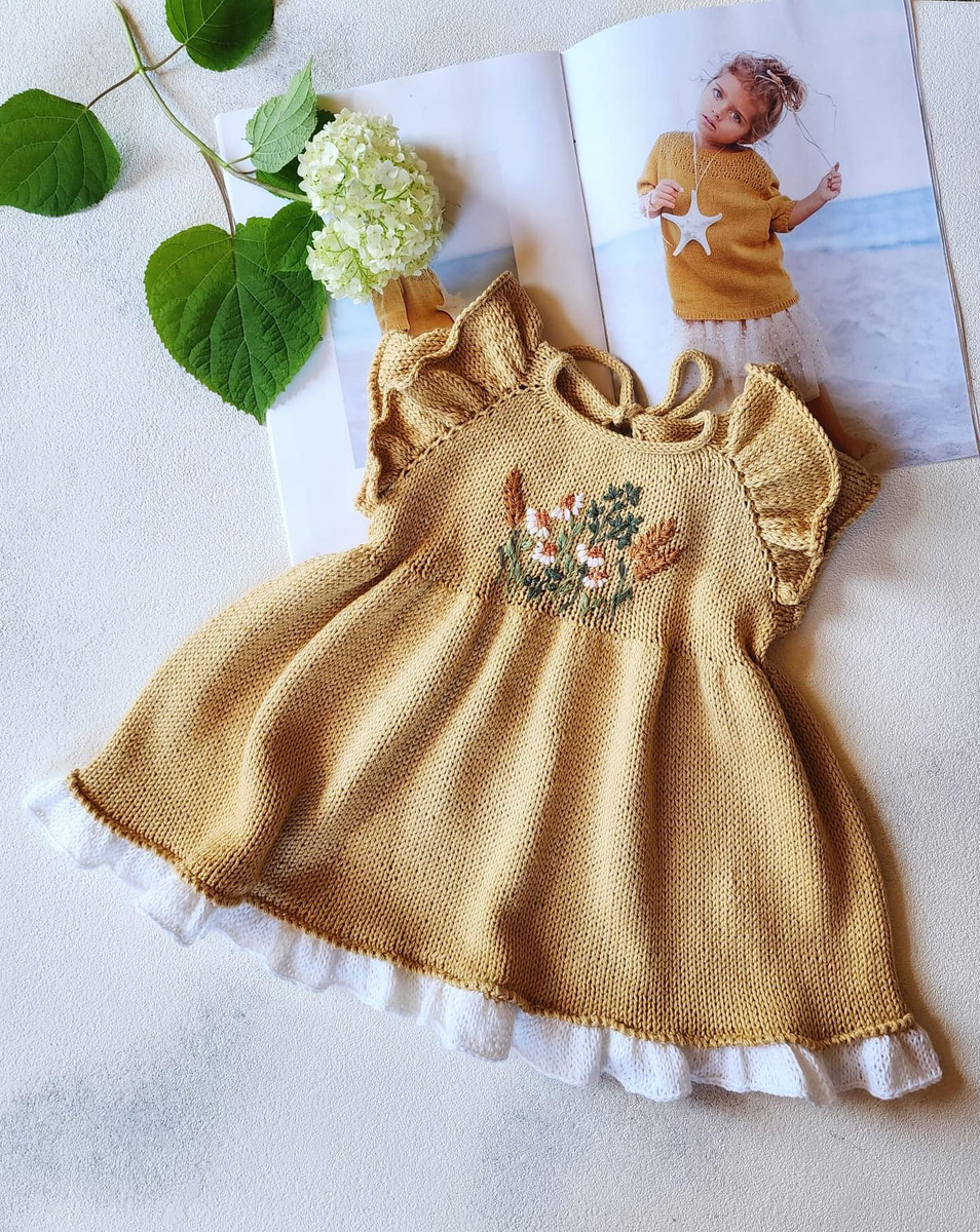 Детское платье из египетского хлопка Овца БеБе от @33helga