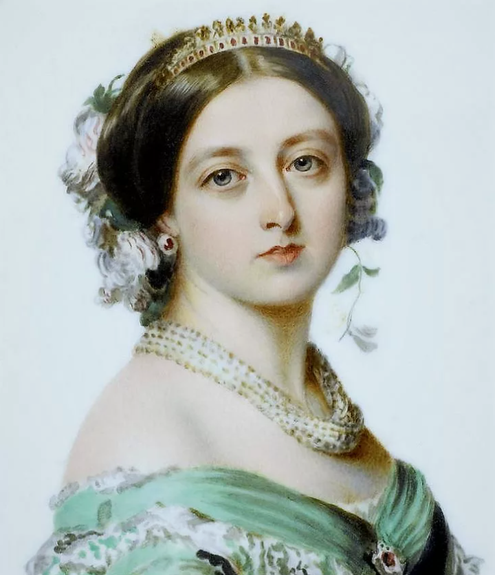 Королева Виктория в юности ("полупарадная" миниатюра)