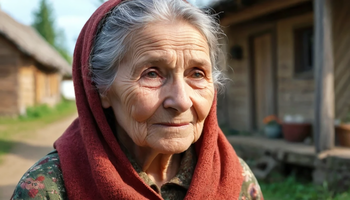 Нас встретила бабушка Марфа.