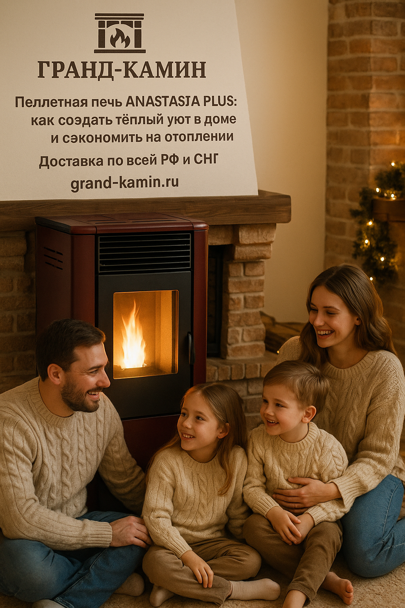    Пеллетная печь Anastasia Plus: как создать теплый уют в доме и сэкономить на отоплении Kamin