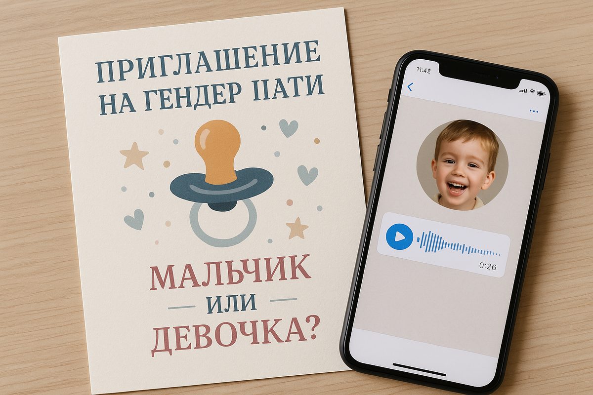 приглашение на гендер пати голосом малыша