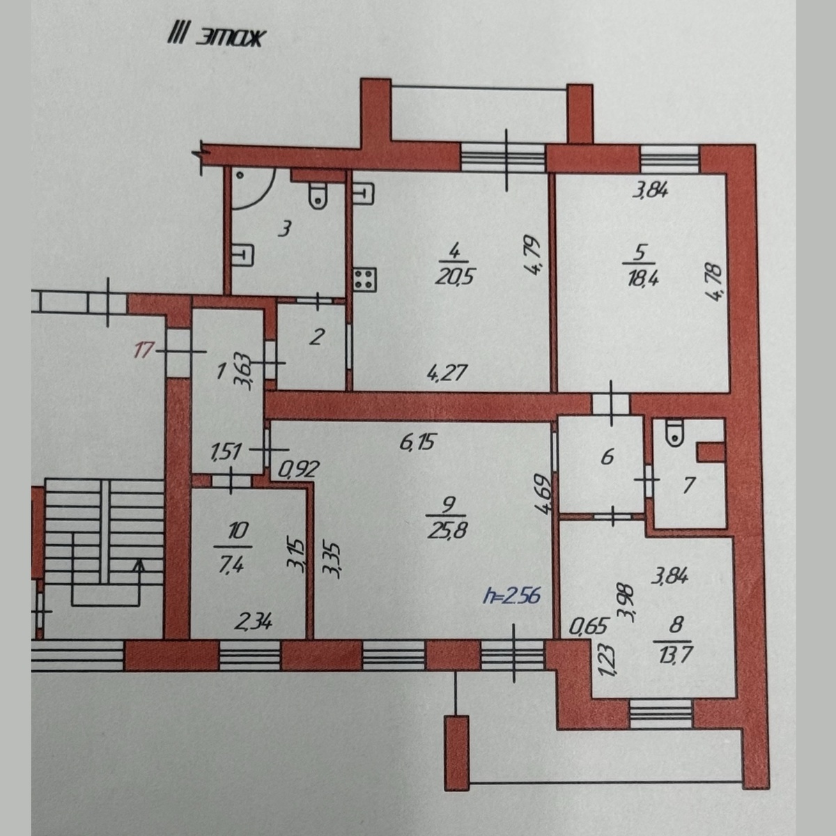 План БТИ: 110 квадратов счастья с продуманной перепланировкой