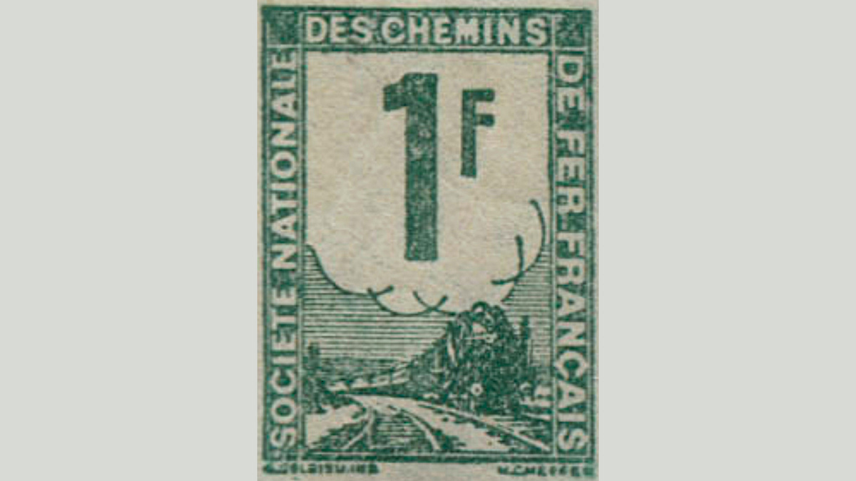 1. Франция, 1946 год, № PP 195. Поезд с паровозом. Такой марки нет!