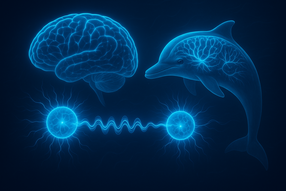 Строение мозга дельфина с его сложной нейронной структурой