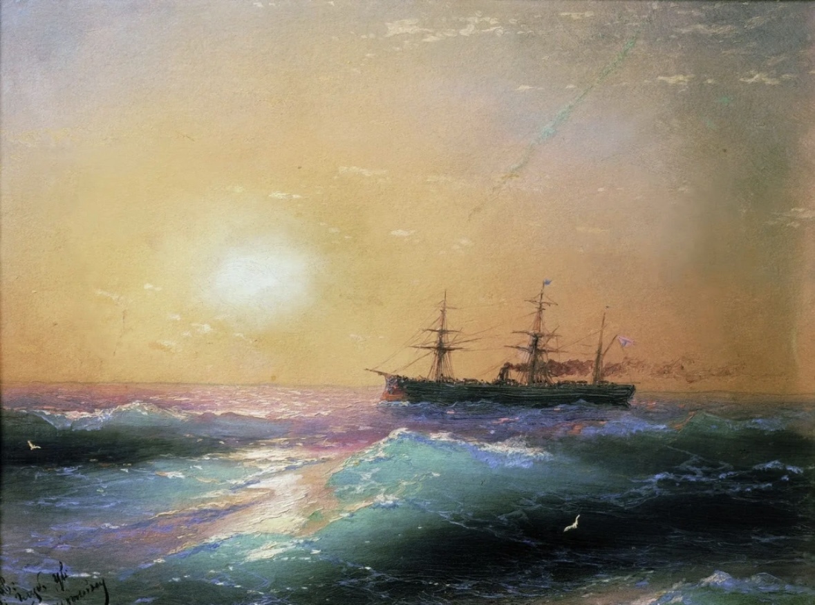 Иван Айвазовский «Закат на море», 1886 год