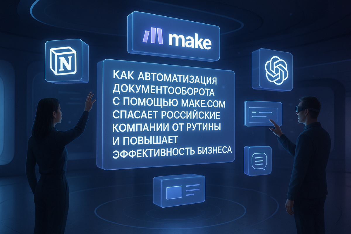   Make.com, автоматизация, документооборот, российские компании Цезариум