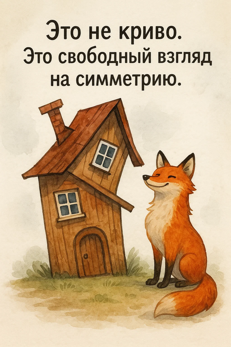 Открытка из серии «Весёлый лис» создана по моей задумке с помощью нейросети.