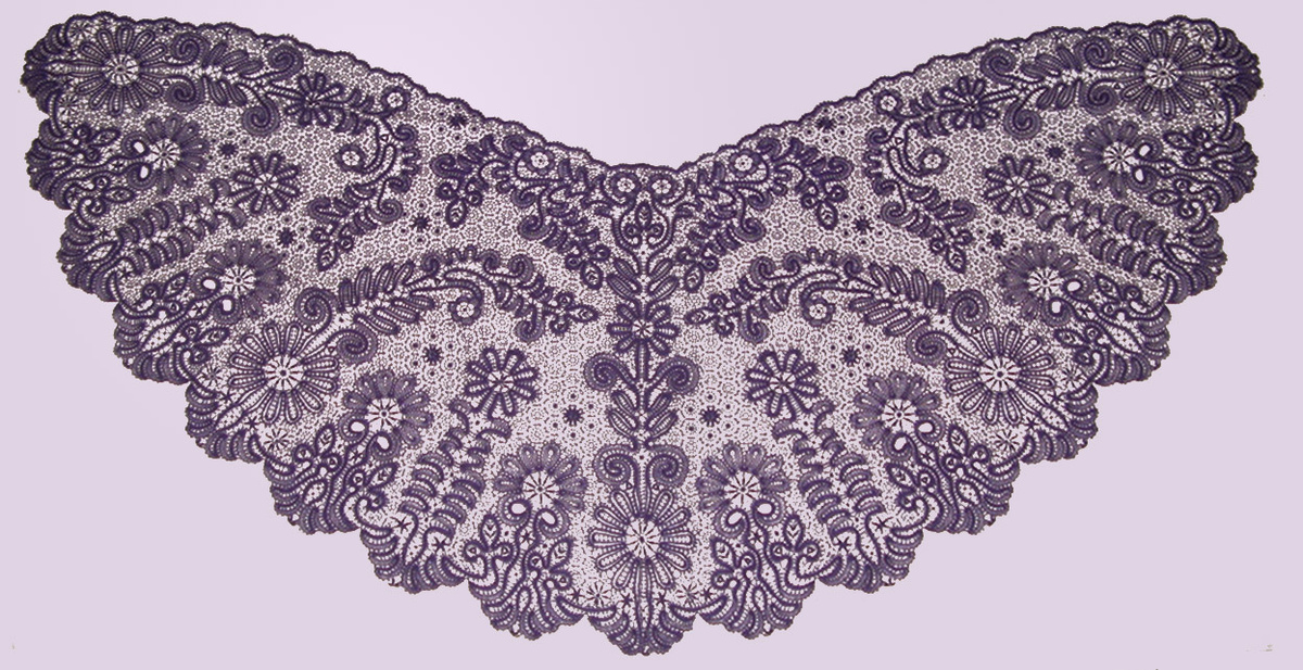 Кружевная шаль 280х105 см, шерсть