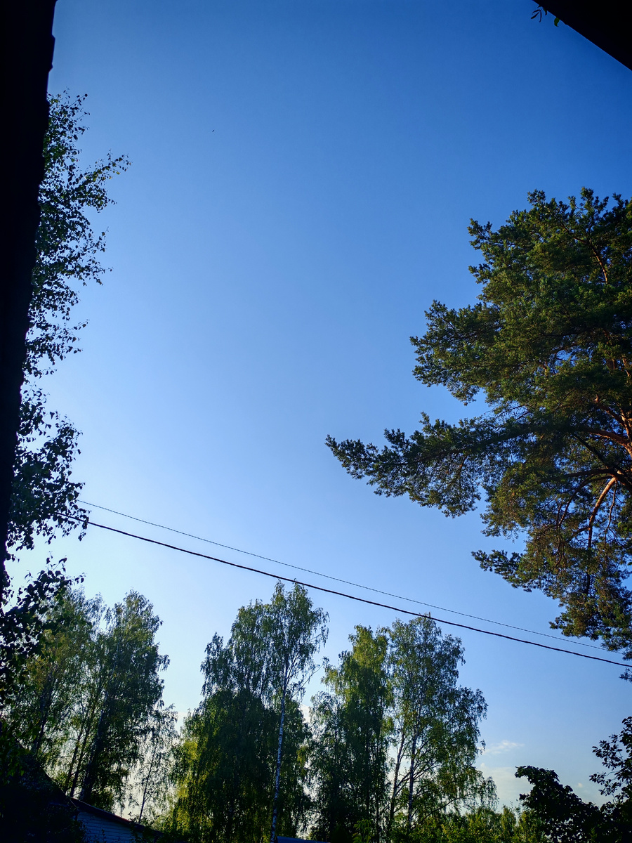 Утреннее летнее небо... Фото с крыльца. 