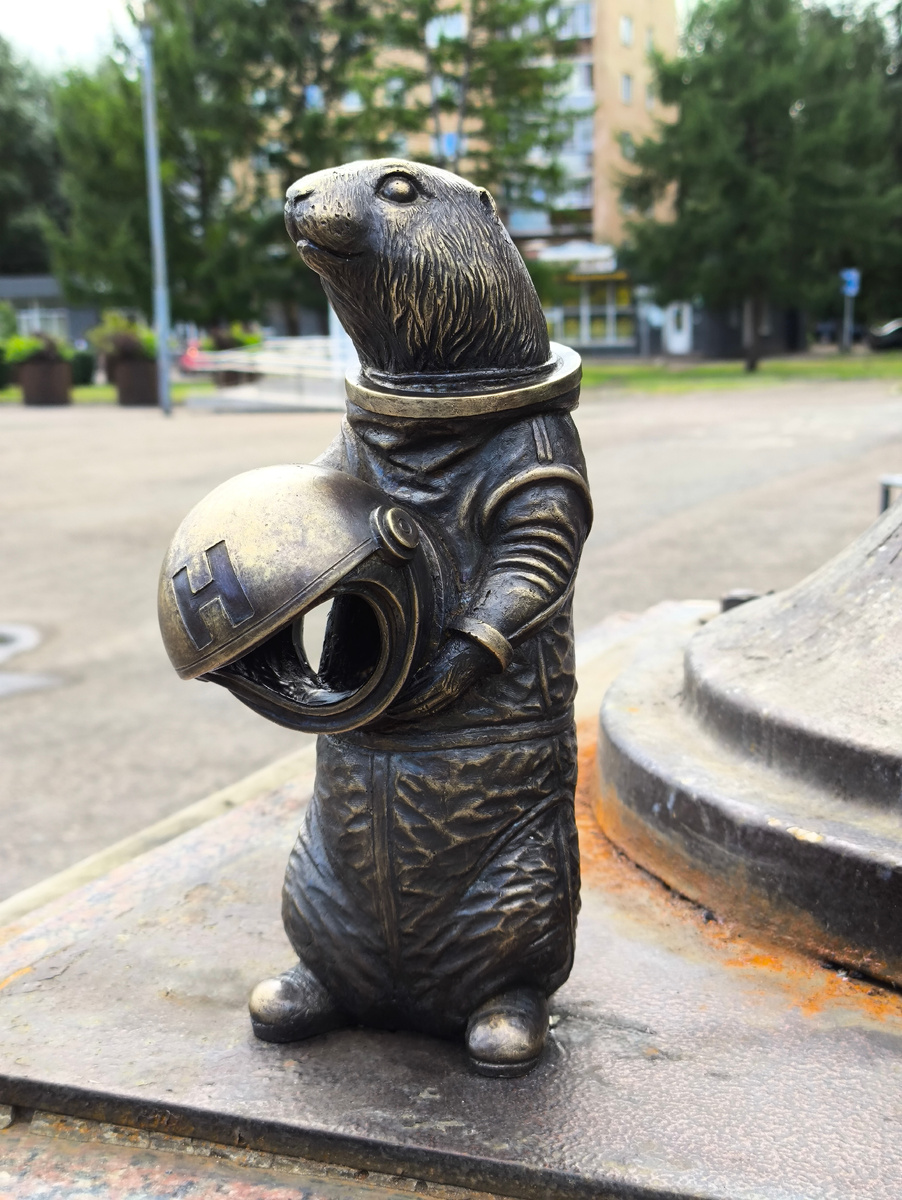 Суслик Назар в сквере Космонавтов