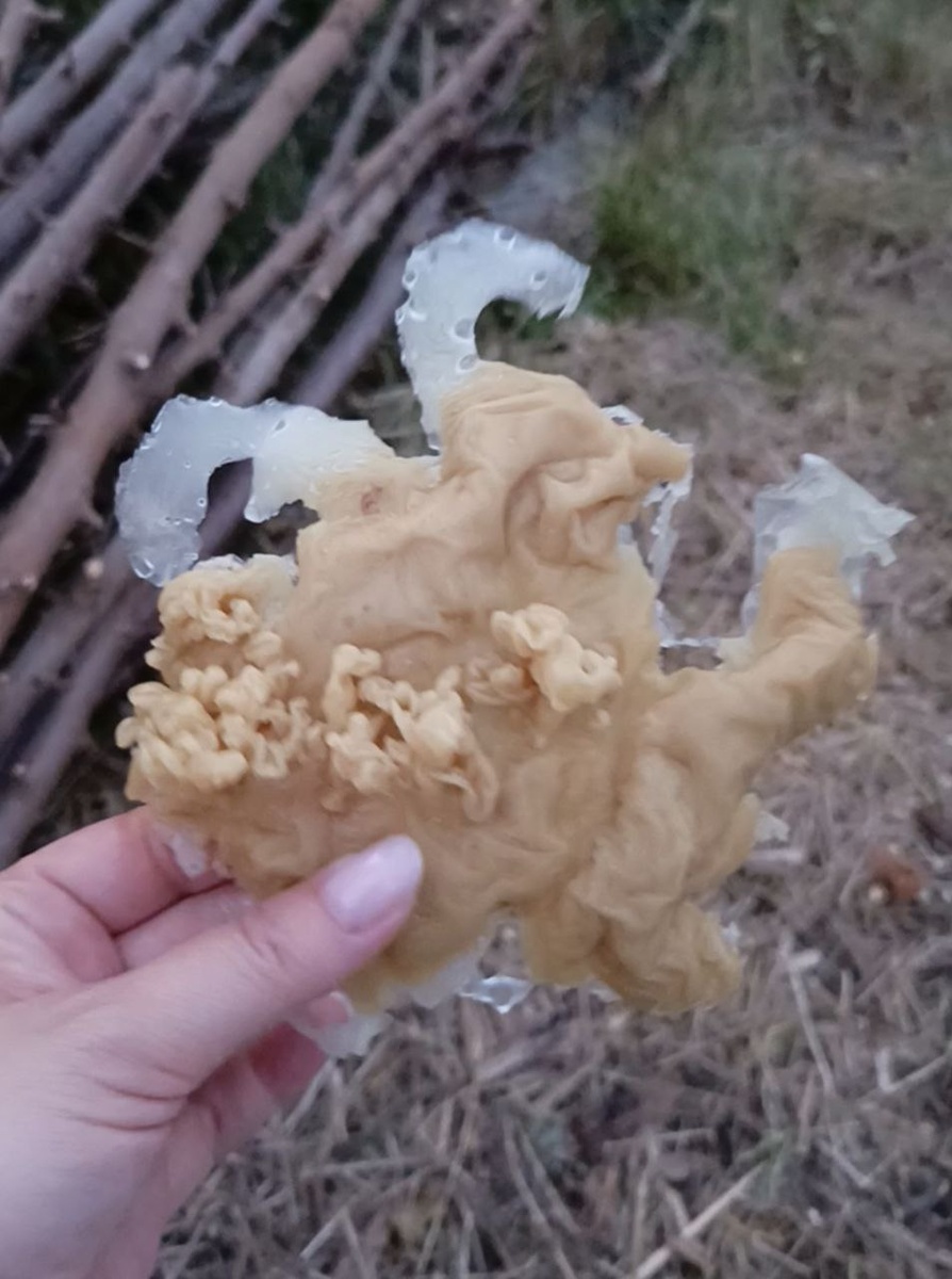 А это сущь на воске так вышла. Толстенькая, с крыльями)