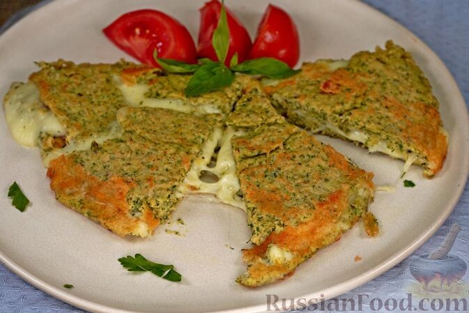 сыр сулугуни, хлопья овсяные, вода, зелень укропа, яйца, масло растительное, травы итальянские сушёные, соль, перец чёрный молотый