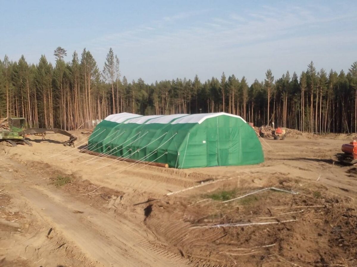 Пневмокаркасный ангар для строительства и сельского хозяйства