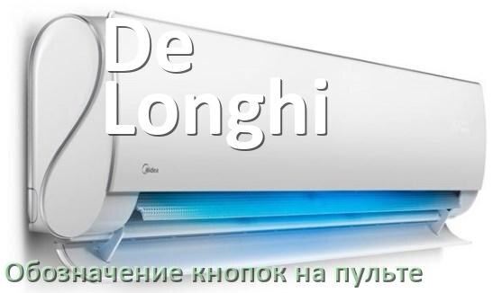 
Обозначение кнопок на пультах кондиционеров De Longhi что означает значок Fun Swing, Cool, Speed