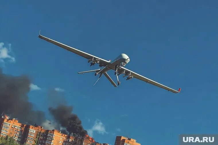 В одном из районов Белгородской области из-за атаки дронов ВСУ пострадали несколько военных. Фото: Создано в Midjourney © URA.RU