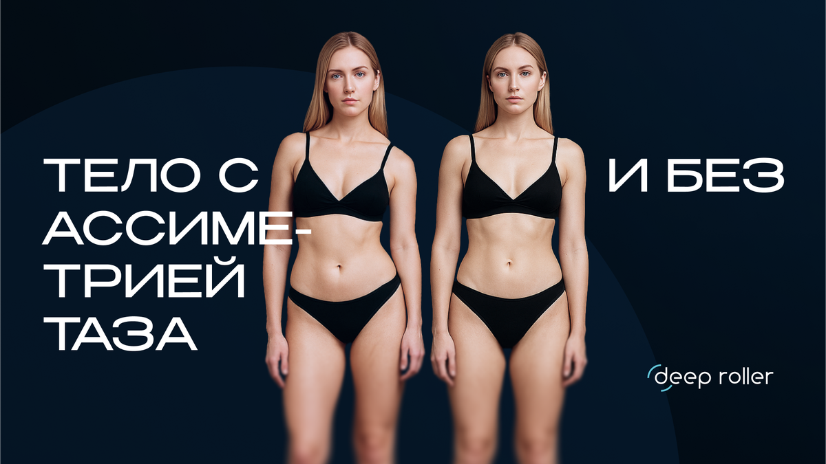 Тело с ассиметрией таза и без