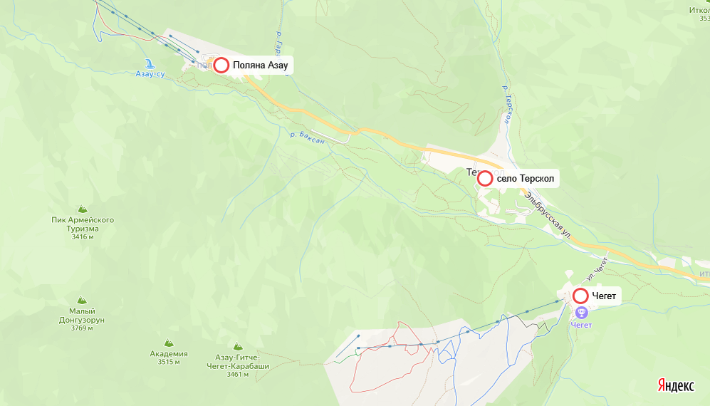 Приэльбрусье - локации для жилья