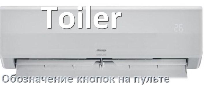 
Обозначение кнопок на пультах кондиционеров Toiler что означает значок Fun Swing, Cool, Speed